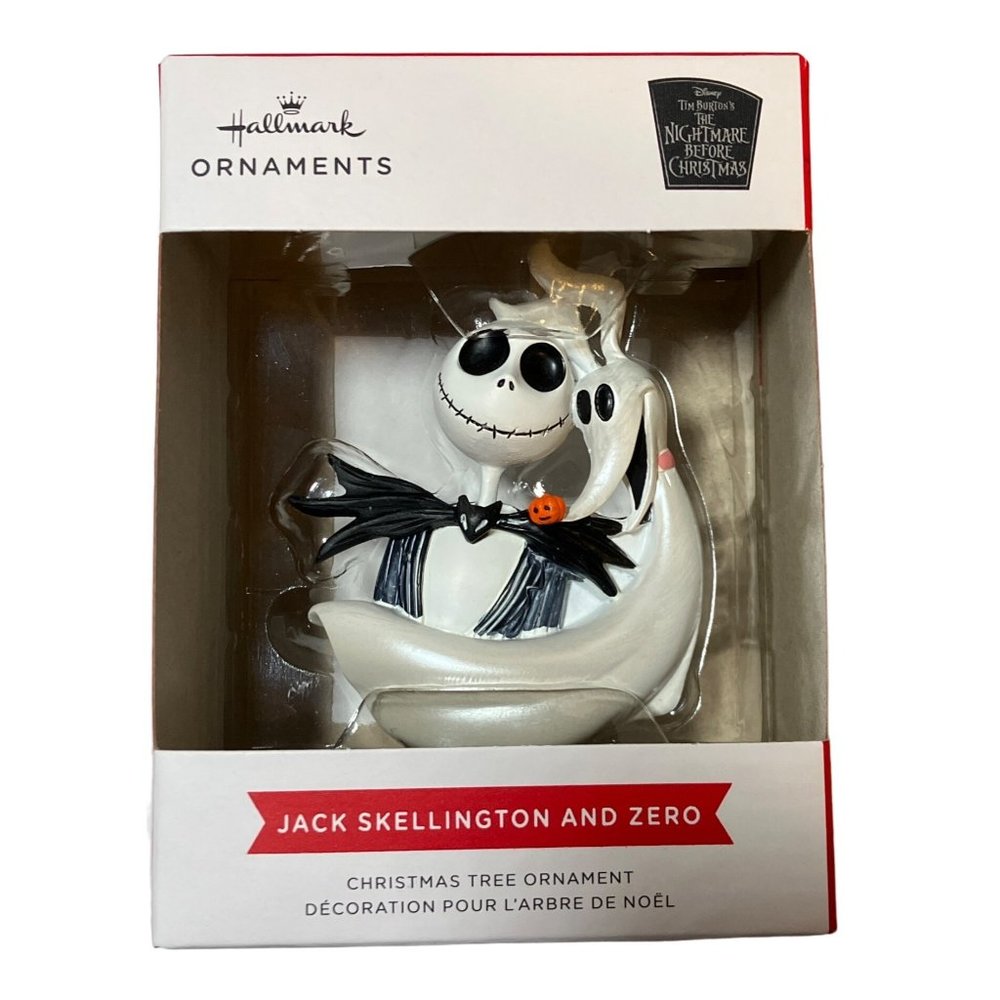 Hallmark The Nightmare Before Christmas Jack Skellington Zero Christmas Ornament